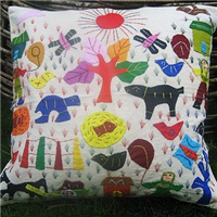 Folksy Art Pillow